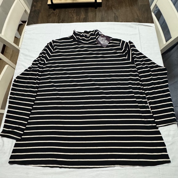 turtle neck long sleeve shirt brand ava & viv size 3x NWT - Picture 2 of 5